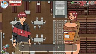 Nerdy girl gets a public handjob in the library
