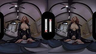 Big tits homemade video with a black widow costume