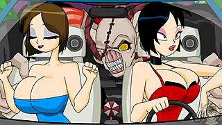 Beautiful animation of a love story in the style of Resident Evil