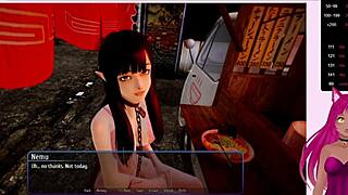 Harem hotel simulator with anime maid and anal play