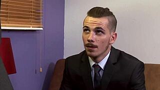 Young punk fucking his boss’s cock at work