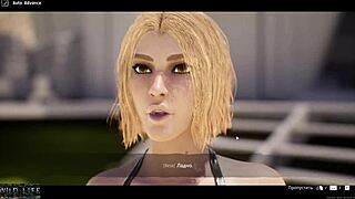 Beautiful cartoon with hardcore sex scenes with a blonde and a beaver