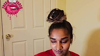 Black and Indian gay couple enjoys cum shower