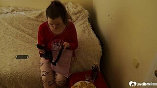 Stepdaughter enjoys solo play with a sex toy