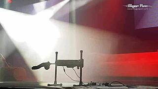 Redhead pornstar squirts during live show in Slovenia