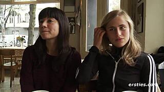 German cuties try out strap-on sex in hot video
