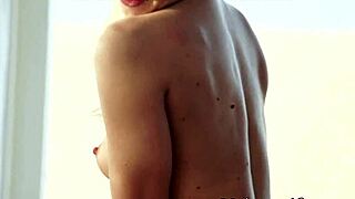 Beautiful woman from Europe rides her man's dick like an expert