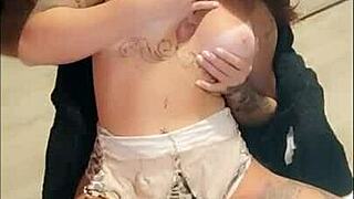 Fitness instructor gives a big dick a good squirt