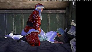 Santa’s naughty helper gets some Christmas cheer in the back door