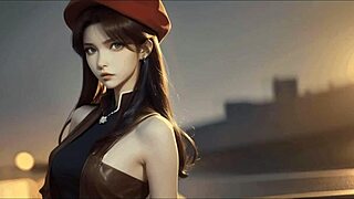 Misato Katsuragi in AI-generated nude illustration by Animatediff