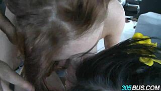 Two blonde babes, Chloe and Taylor, in a public humiliation porn video