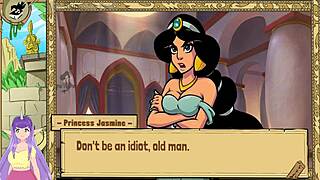 Jafar’s seduction of the voluptuous trainer in this uncut anime