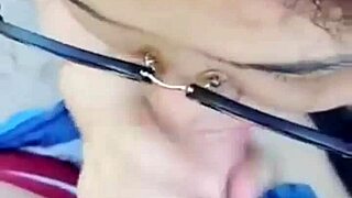 Amateur chubby girl cheats and gives blow job outdoors