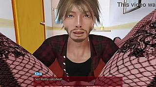 Huge tits and a monster cock in a 3some hentai scene