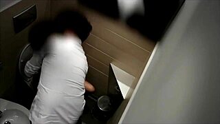 Beautiful dancer gets it hard in the restroom at the night club