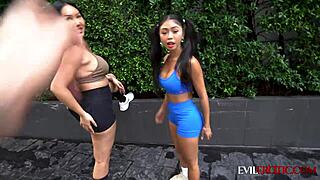 Finding Asian cuties on the streets for some erotic fun