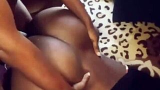 Beautiful black beauty gets her ass worshipped by her ex lover