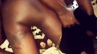 Beautiful black beauty gets her ass worshipped by her ex lover
