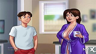Wet and wild: A bikini-clad babe's kitchen escapade