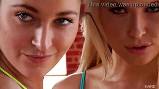 Sensual workout video with oiled up babes Anika and Dani