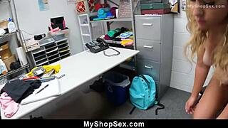 Shopgirl Lexi Grey gets caught in the act