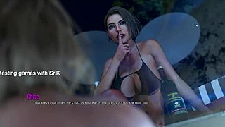 Steamy 3D anime with tit-titty-fuck and footjob action