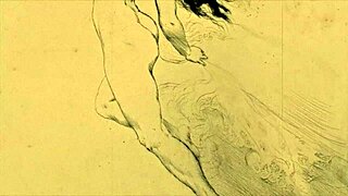 Animated erotic illustrations from the past with animal hair detail