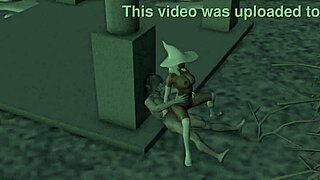 A white beauty has sex with a snow elf in this animated porn