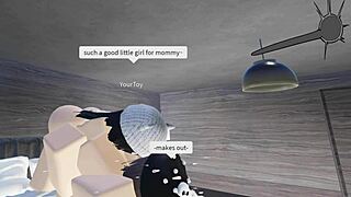 Lesbian Roblox players Kiwi and Saiko’s steamy condo scene