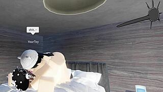 Lesbian Roblox players Kiwi and Saiko’s steamy condo scene