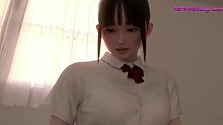 3D animated porn with Asian starlet getting cum inside her vagina
