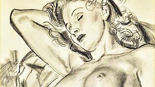 Artistic illustrations of an erotic nature from the past