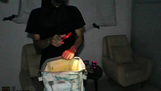 Halloween party ends in hardcore blowjob and rough sex