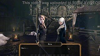 Beautiful princess in a castle tower has great sex