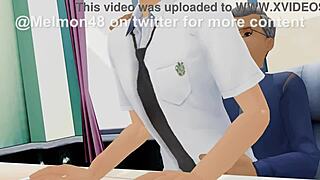 Femboy pleasure with the help of the school dean