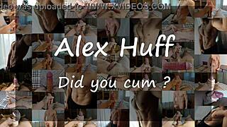 Alex Huff's solo performance with dirty talk and a happy ending on a table