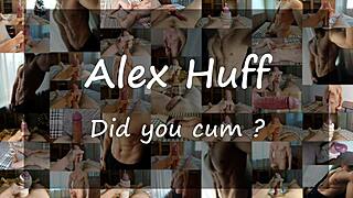 Alex Huff's solo performance with dirty talk and a happy ending on a table