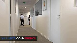 Luna Rival, a French teen gets her ass fucked at work