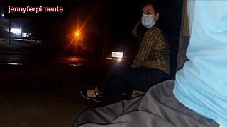 Will she enjoy a surprise outdoor bus stop cock surprise?