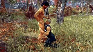 Stan and Jonathan having gay sex in the woods