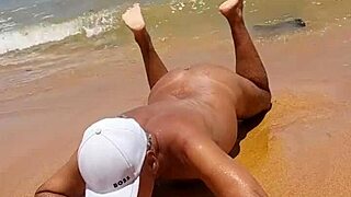 Ladysilva's wild beach adventure: a steamy solo performance