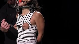 Deepthroat and bondage with a hairy pussy fetish