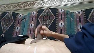 A amateur couple enjoys a sensual massage with an anal twist