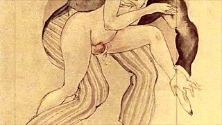 Hairy anime girls in erotic illustrations from the past