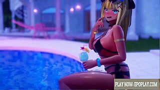 Beautiful anime babes in hot 3D action