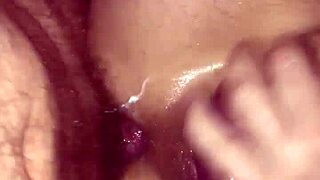Gay man's anal scene with his husband in a hotel room