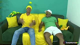 Daddy and uncle join forces for hardcore Jav game
