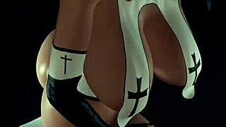 Curvaceous nun gets naughty with anal toys