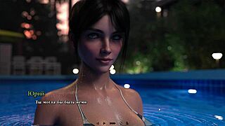 Outdoor fun with hot milfs and big tits in a hentai game