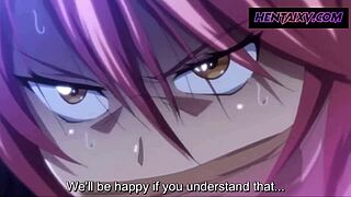 Tiny boobed anime girl deepthroats big cock in front of virgin gamer boy